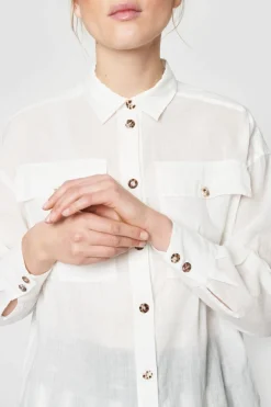 Blur Cotton Skjorte Med Krave-BITTE KAI RAND New