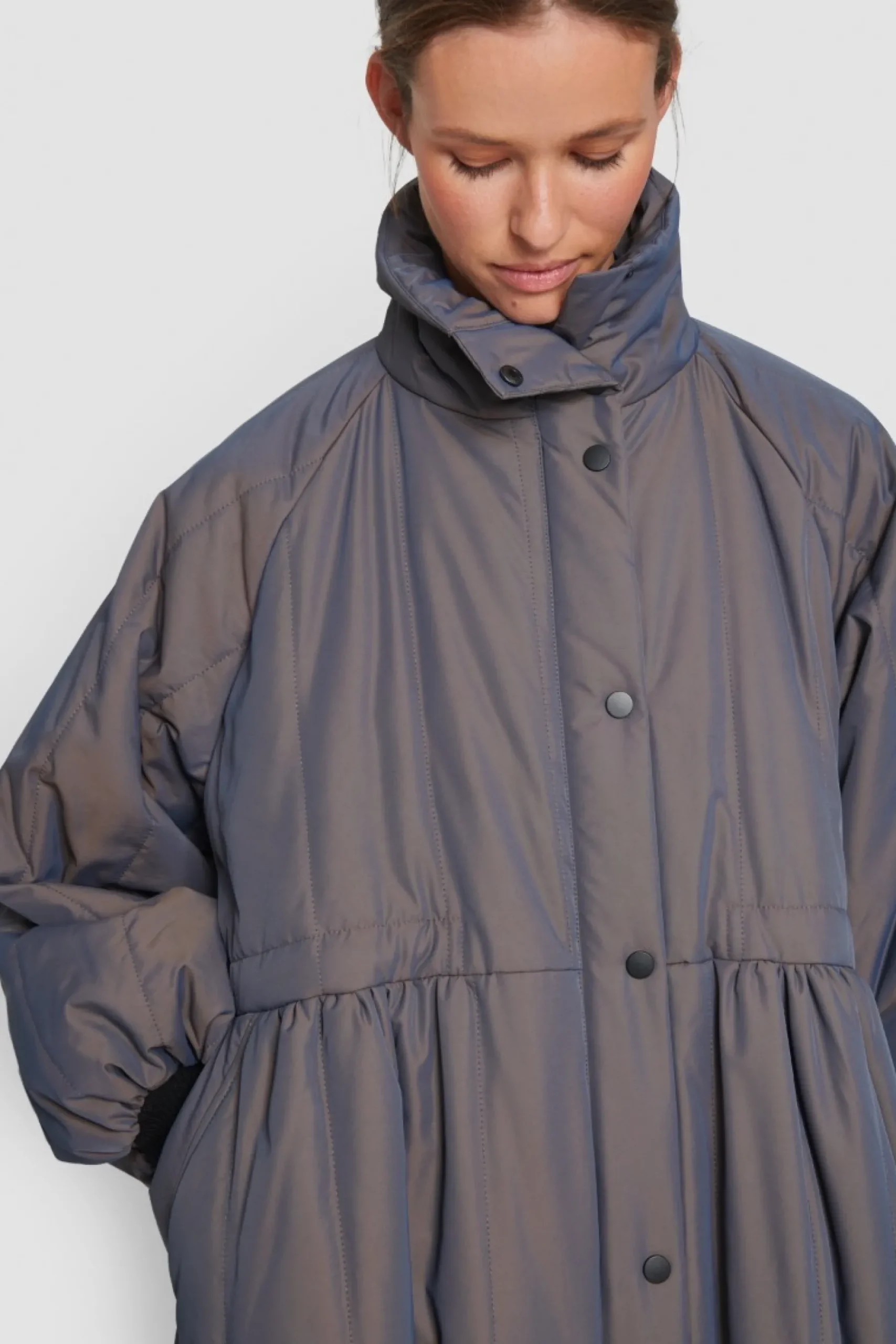 Changeant Nylon Frakke-BITTE KAI RAND Online