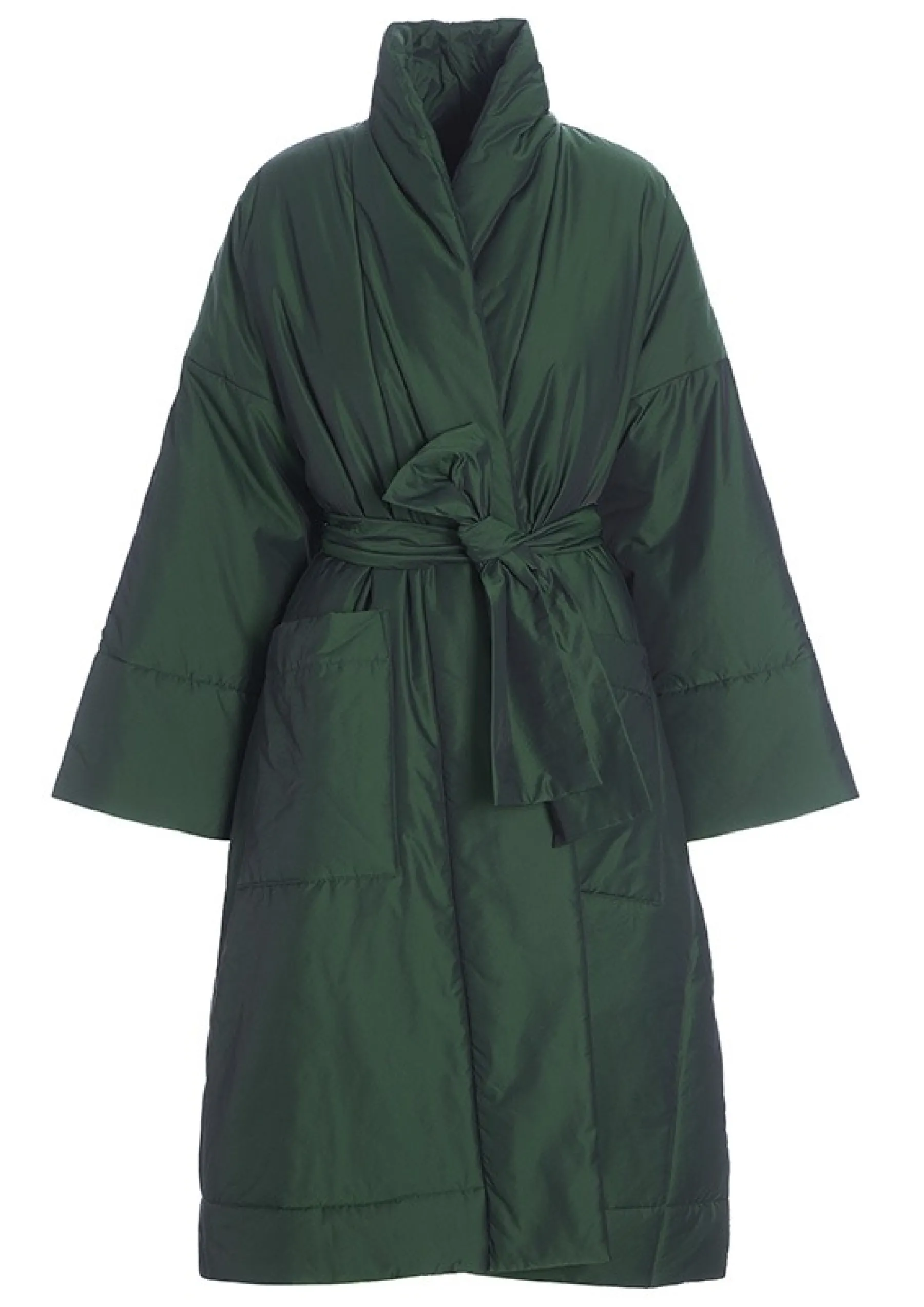 Changeant Nylon Frakke Med Baelte-BITTE KAI RAND Outlet