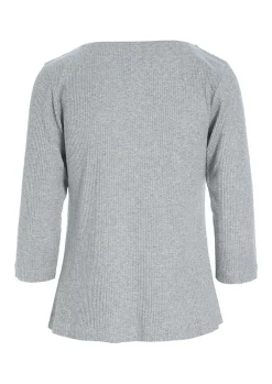Globe Rib Bluse Med 3/4 Aerme-BITTE KAI RAND Sale