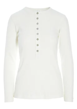 Globe Rib Langaermet Bluse-BITTE KAI RAND Clearance