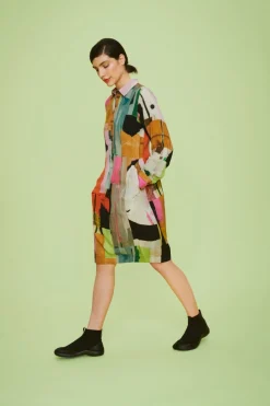 Viscose Fsc Kjole Med Krave-BITTE KAI RAND