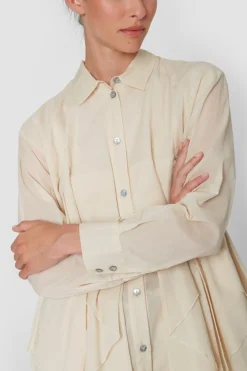 Washi Voile Origami Skjorte-BITTE KAI RAND Hot