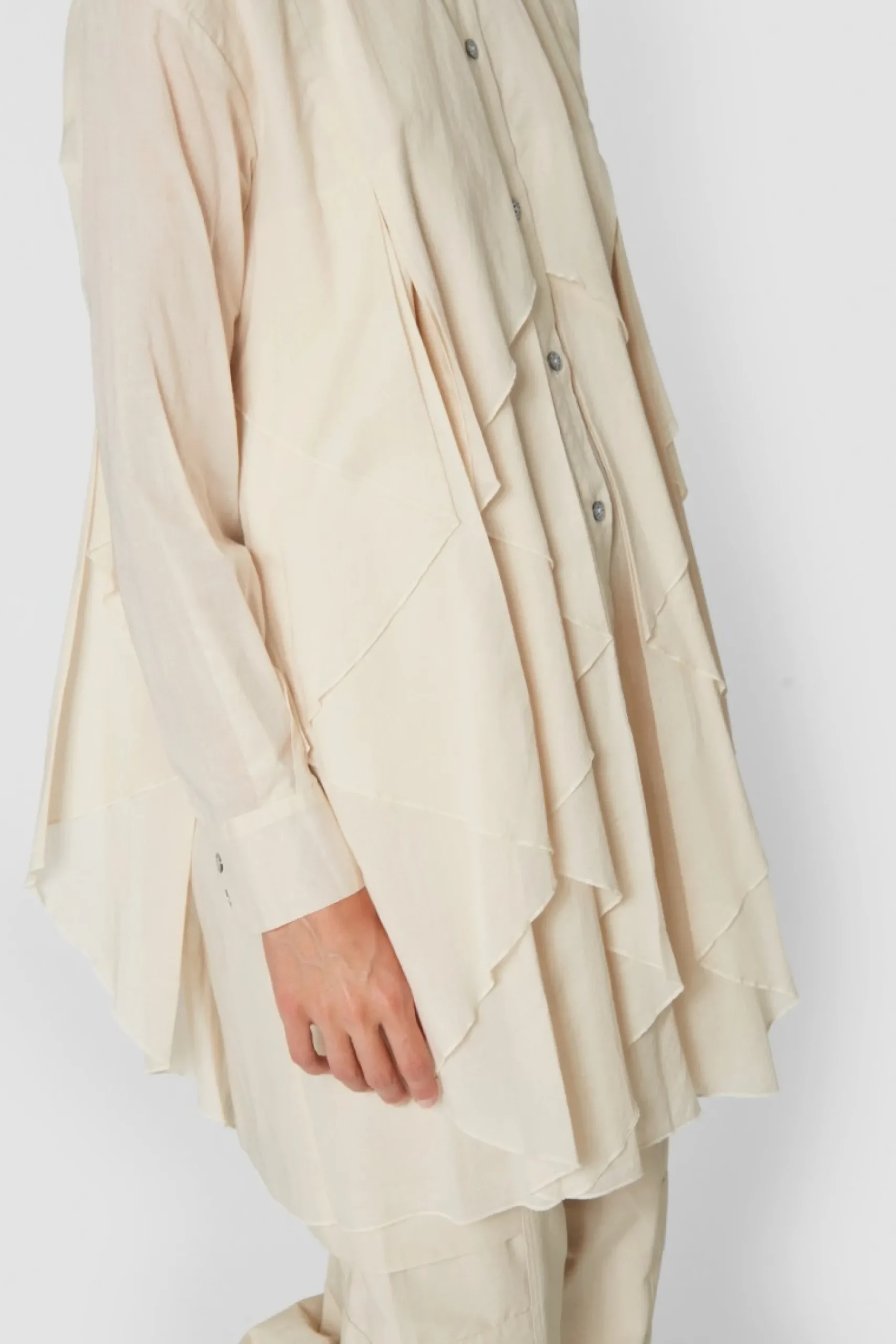 Washi Voile Origami Skjorte-BITTE KAI RAND Hot